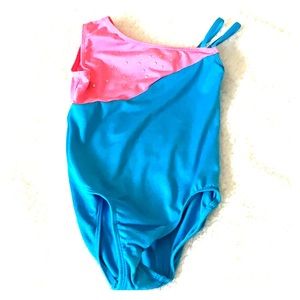 Pink And Blue Gymnastics Leotard